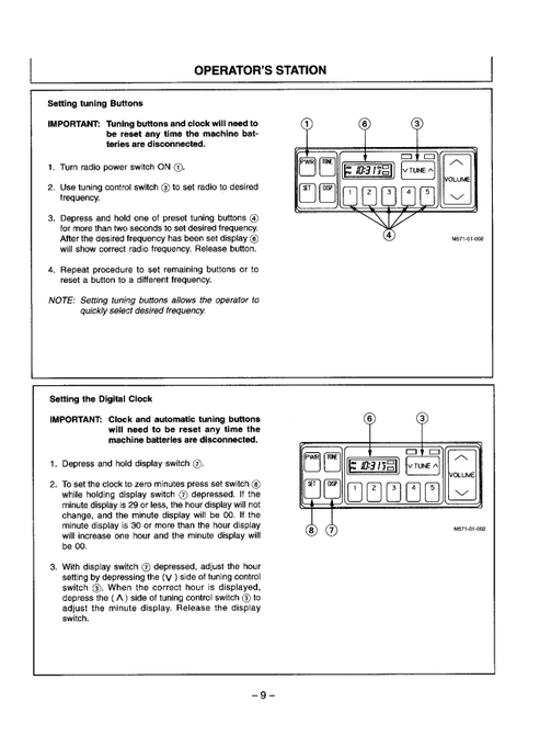 John Deere EX40U & EX50U Hitachi Excavator Operation Manual
