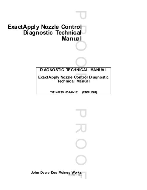 John Deere EXACTAPPLY Nozzle Control Diagnostic Technical Manual TM145719
