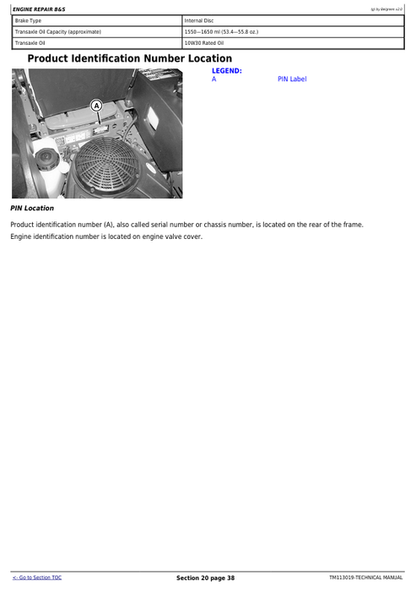 John Deere EZTRAK Z425 Z435 Z445 Z465 Diagnostic Repair Manual TM113019