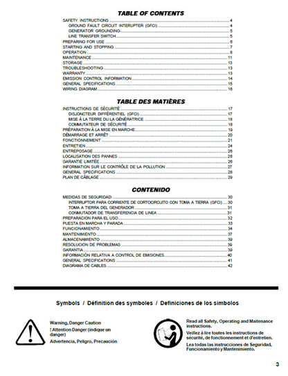 John Deere Electric Generator Operation & Maintenance Manual OMPS02245