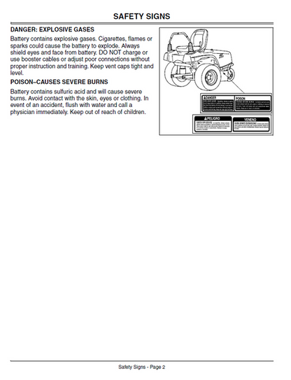 John Deere F620 ZTRAK Front Mower Operating Manual PDF OMM139734