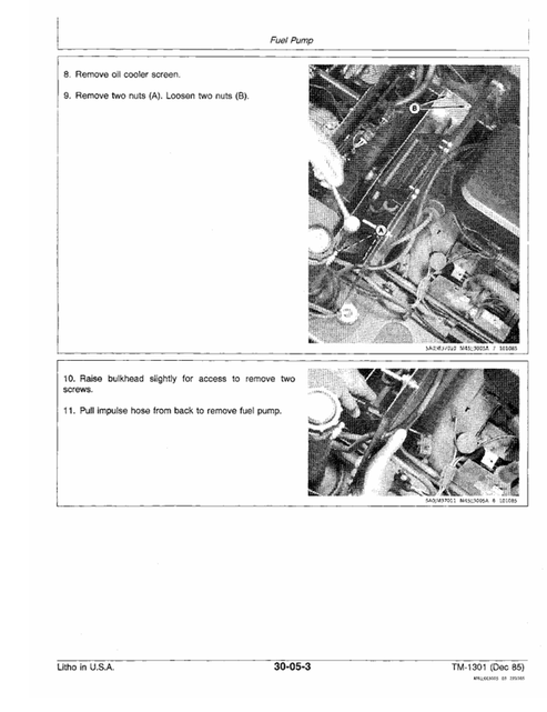 John Deere F910 F930 Front Mower Service & Repair Manual TM1301
