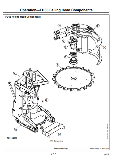 John Deere FD55 Disk Saw Felling Head Operation & Maintenance Manual