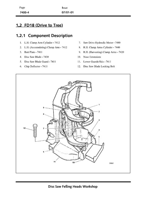 John Deere FD Series Head Drive Disc Saw Maintenance Manual TMF381707
