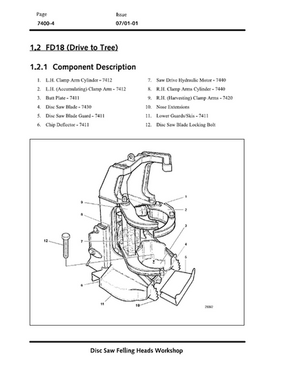 John Deere FD Series Head Drive Disc Saw Maintenance Manual TMF381707