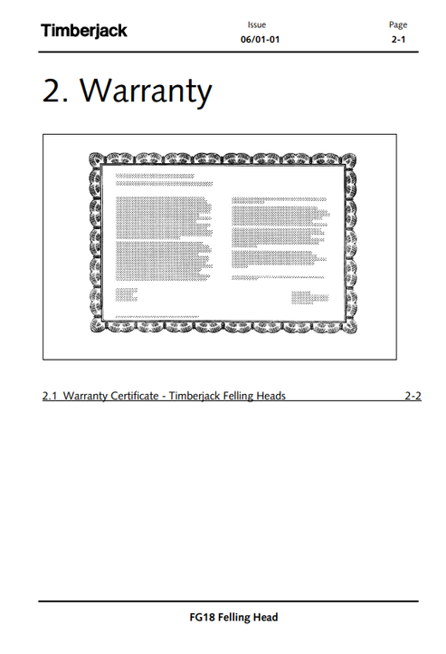 John Deere FG18 Disc Saw Felling Head Operating Manual PDF