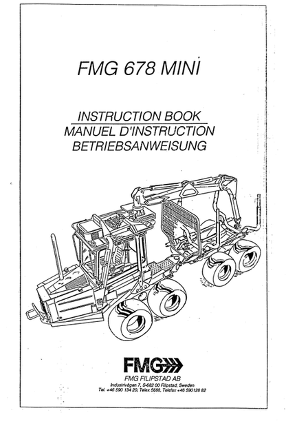 John Deere FMG 678 Mini Operator Manual 6781401