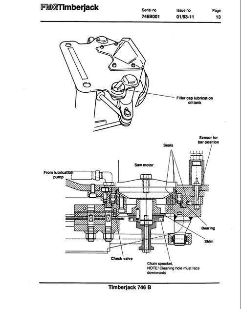 John Deere FMG Timberjack 746B Harvester Head Technical Operator Manual