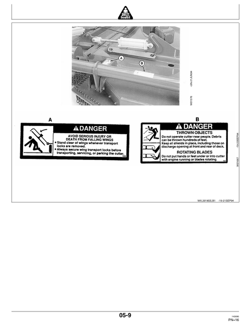 John Deere Flex-Wing Rotary Cutter 1517 1518 2018 Operator Manual