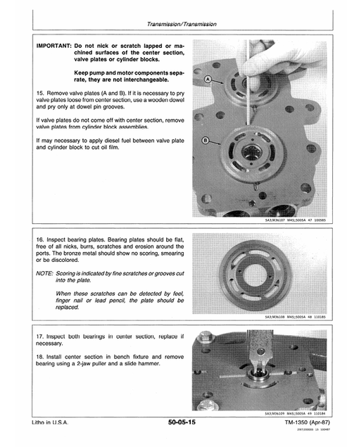 John Deere Front Mower Technical Manual F912 F915 F935 TM1350