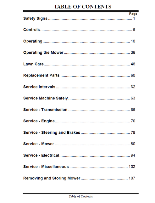 John Deere GT242 GT262 GT275 Lawn Tractor Operator Guide OMM123238