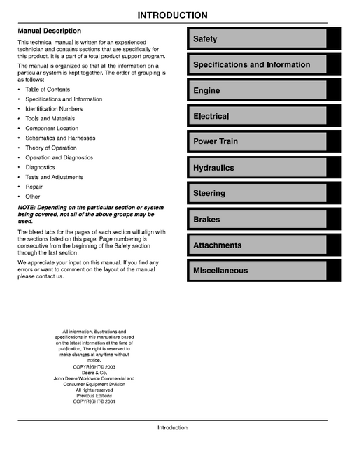 John Deere GX355 Garden Tractor Service & Repair Manual PDF