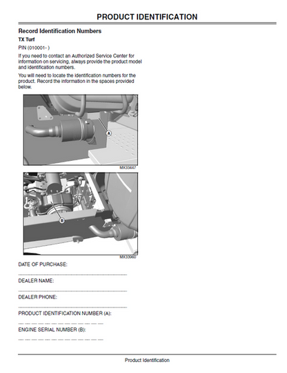 John Deere Gator TX Turf Utility Vehicle Manual PDF OMM154967