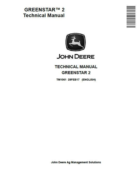John Deere Greenstar 2 Technical Manual TM1061 PDF