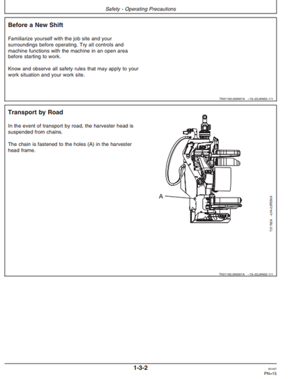 John Deere H270E Harvester Head Operating & Maintenance Manual