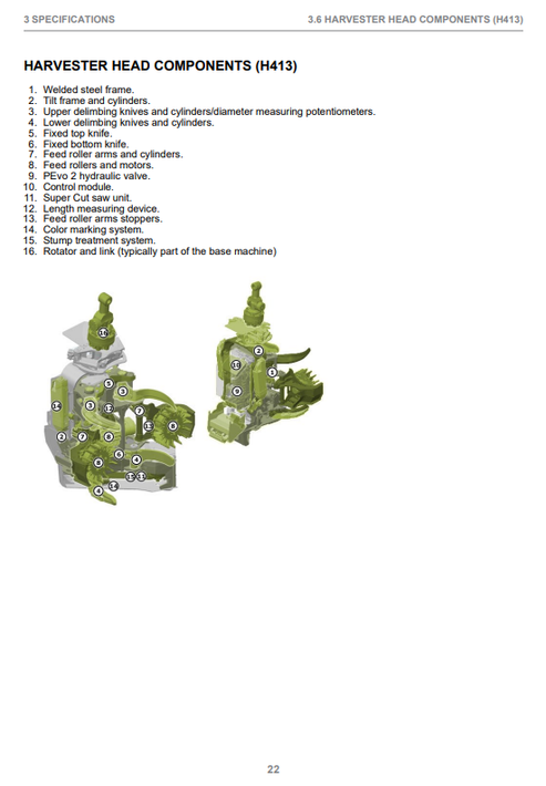 John Deere H413 Harvester Head Instruction Manual F678990