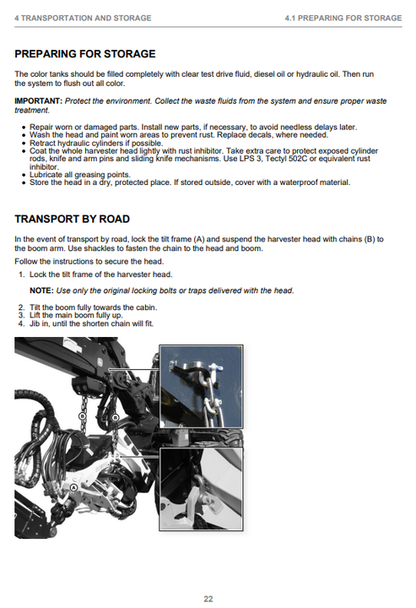 John Deere H480C Harvester Head Operation Manual F670716