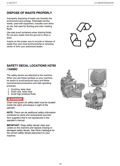 John Deere H480C Harvester Head Operator Guide PDF
