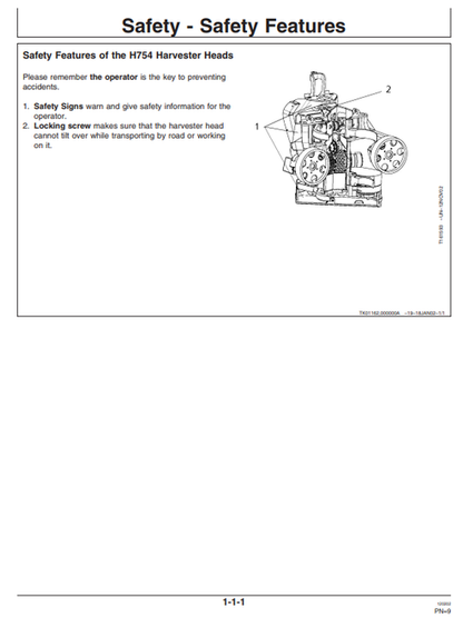John Deere H745 Harvesting Head Operation And Maintenance Manual