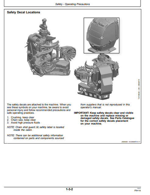 John Deere H754 Harvester Head Operation & Maintenance Manual PDF