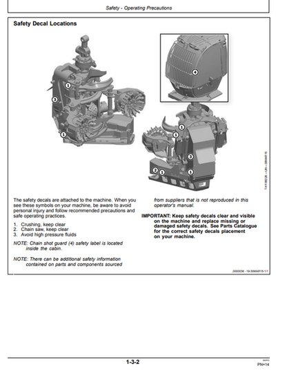 John Deere H754 Harvester Head Operation & Maintenance Manual PDF
