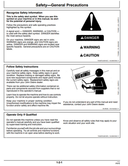John Deere HH100 Hydraulic Hammer Operation Manual PDF