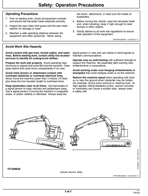 John Deere HTH623C Harvester Head Manual WA116602