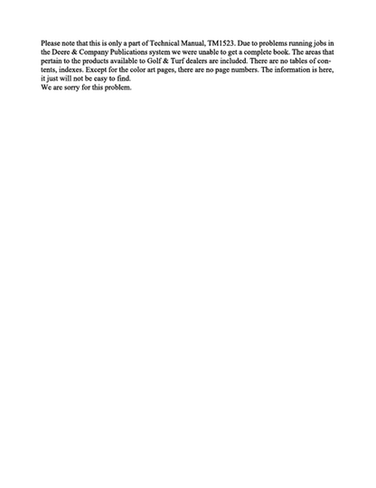John Deere Hedge Clipper 113 162 172 213E 21HC Service Manual