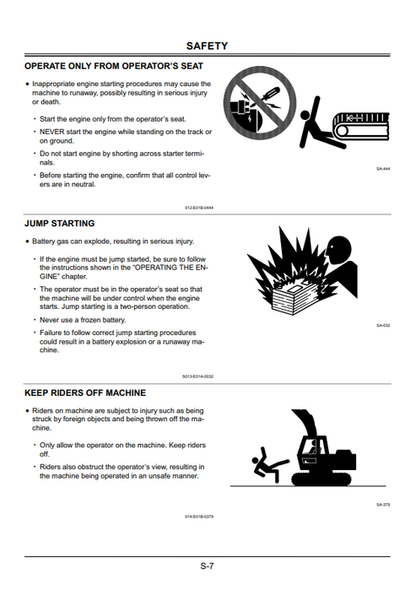 John Deere Hitachi 160LC Excavator Operator Guide EM1F111
