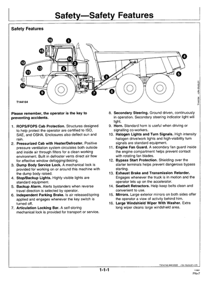 John Deere Hitachi AH350-D AH400-D Operator Manual EM187885