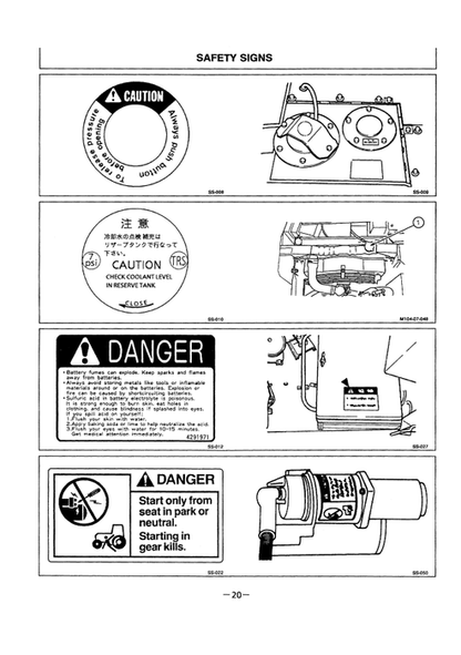 John Deere Hitachi EX100-2 Excavator Manual EM12LNA13