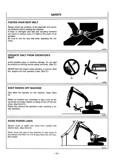 John Deere Hitachi EX100-2 Operator Manual PDF EM12LNA13