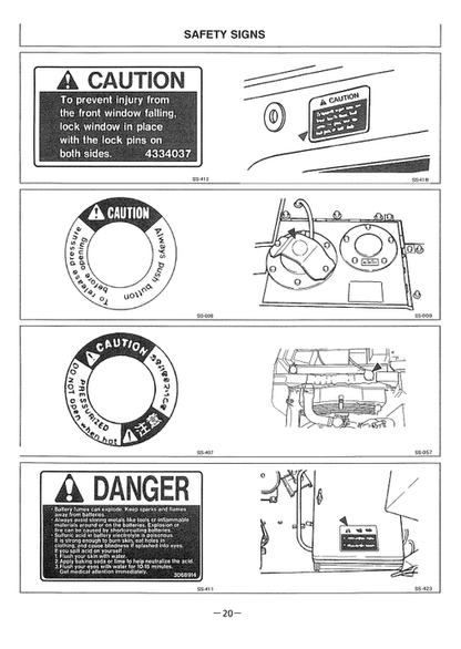 John Deere Hitachi EX100-3 EX100M-3 EX120-3 Excavator Manual EM12S111