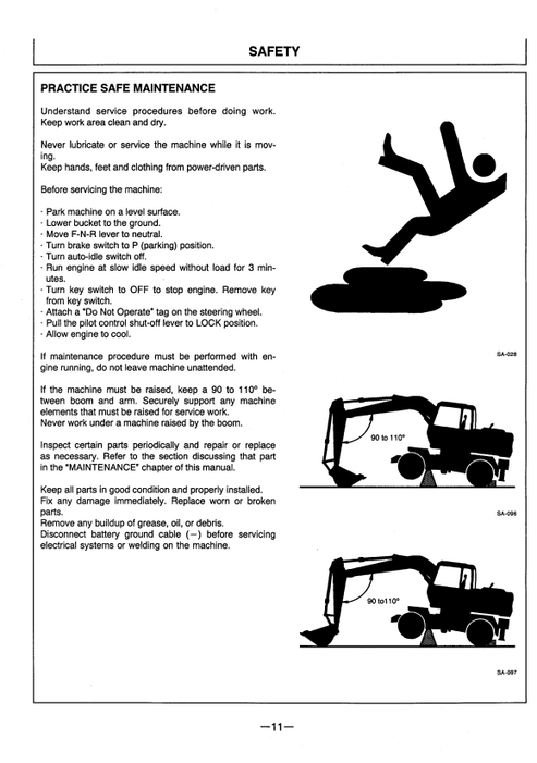 John Deere Hitachi EX100WD-3C Operator Manual PDF EM11L13