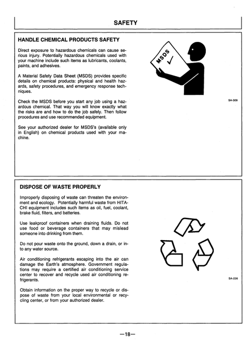 John Deere Hitachi EX100WD-3C Wheeled Excavator Operating Manual