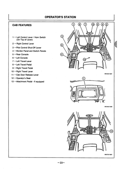 John Deere Hitachi EX120-2 Excavator Operating Manual PDF