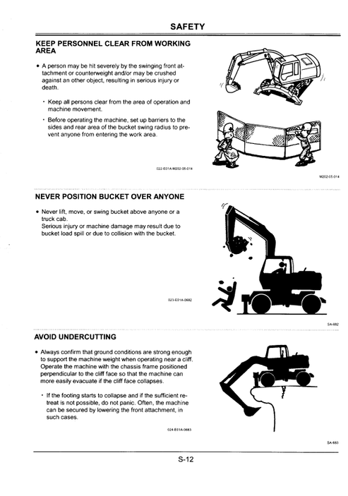 John Deere Hitachi EX125WD-5 Excavator Operating Manual PDF