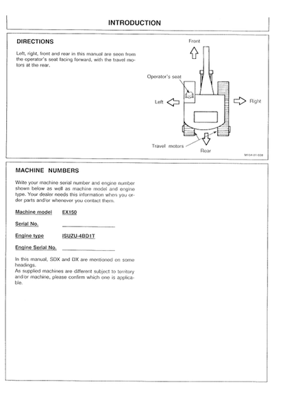 John Deere Hitachi EX150 Operator Manual PDF EM13314