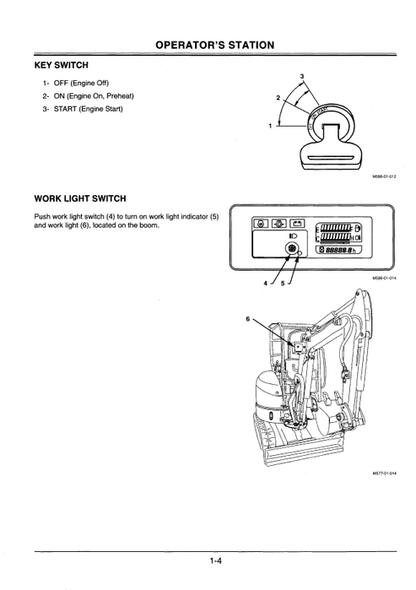 John Deere Hitachi EX17U Excavator Operation & Maintenance Manual