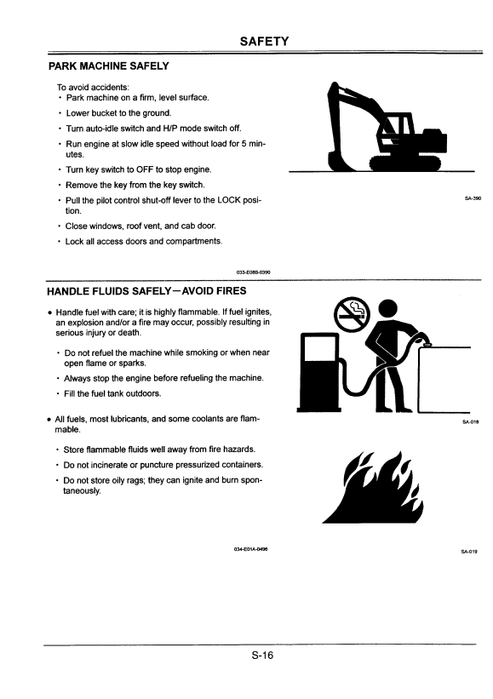 John Deere Hitachi EX200-5 EX200LC-5 Excavator Operator PDF Manual