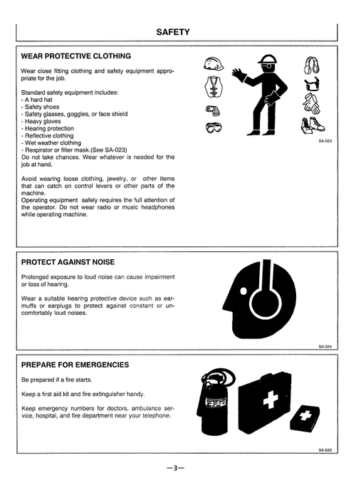John Deere Hitachi EX200H-3 EX200LCH-3 Excavator Operator Manual
