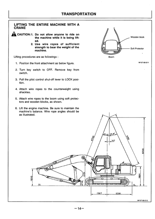 John Deere Hitachi EX200LCK-2 Excavator Operating Manual EM14811