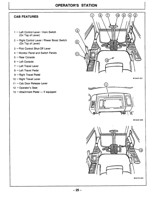 John Deere Hitachi EX400-3 EX400LCH-3 Excavator Manual EM16614