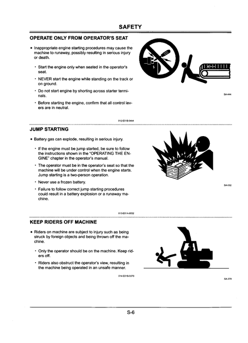 John Deere Hitachi EX400-5 EX450H-5 Manual EM16C22 PDF