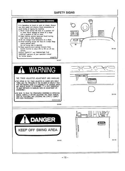 John Deere Hitachi EX50UR Excavator Operating Manual