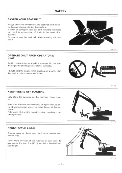 John Deere Hitachi EX60-3 Operator Manual PDF EM10S12