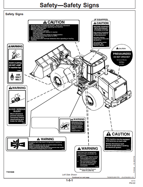 John Deere Hitachi LX100 Loader User & Operator Guide OMT196105