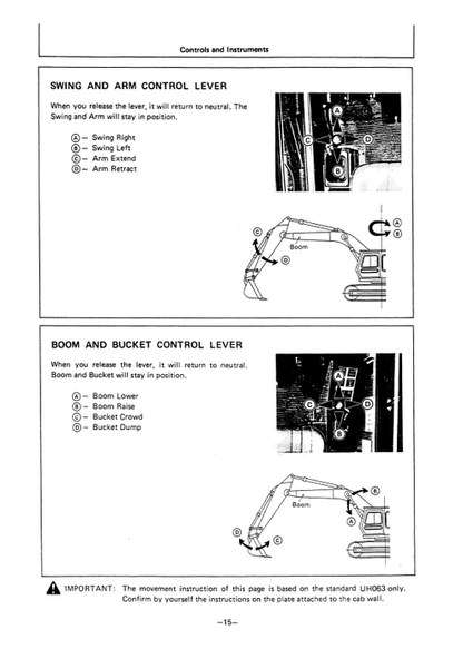 John Deere Hitachi UH063 Excavator Manual EM12944 PDF