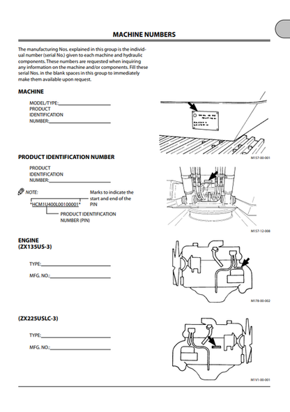 John Deere Hitachi ZAXIS 135US-3 225USLC-3 Operator Manual EM1U4NA22