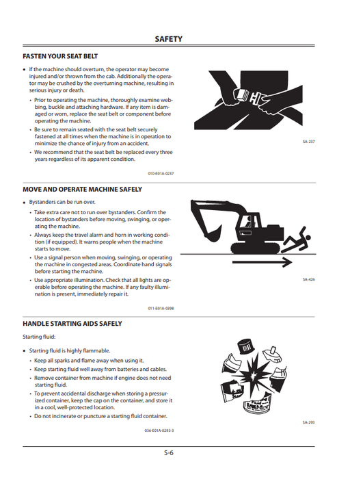 John Deere Hitachi ZAXIS 135US-3 to 225USLC-3 Operating Manual